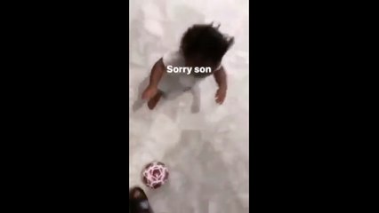 Raheem Sterling is having fun with his son