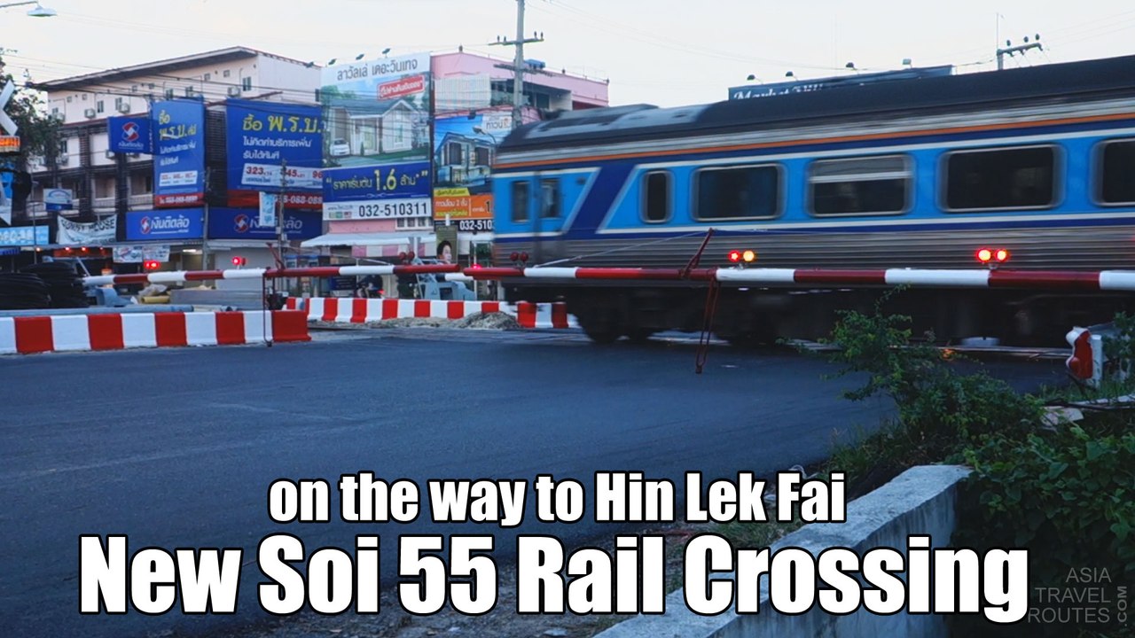 The new Soi 55 Rail Crossing in Hua Hin, on the way to Hin Lek Fai