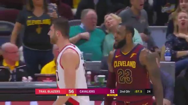 LeBron James KNOCKS OUT Jusuf Nurkic