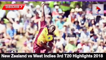 New Zealand vs West Indies 3rd T20 Highlights 2018