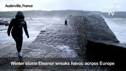 Storm Eleanor batters Europe