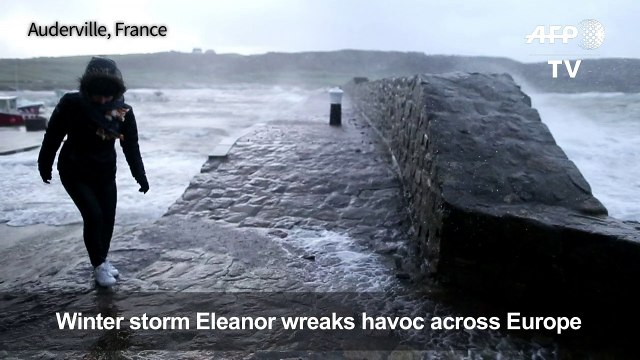 Storm Eleanor batters Europe