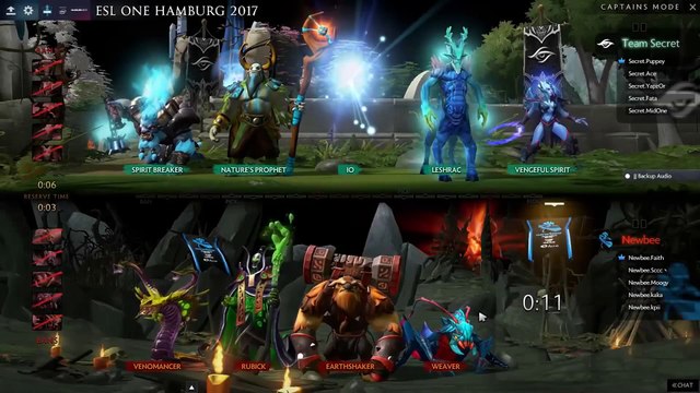 SECRET vs NEWBEE - Group A Winners Finals - ESL Hamburg MAJOR DOTA 2 - NOV 2017