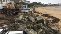 Dégâts sur les digues de la plage du Pont