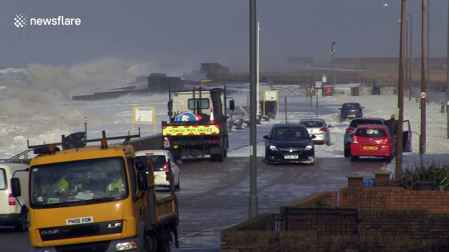 Storm Eleanor batters Cleveleys in Lancashire