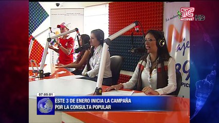 Este 3 de enero inicia la campaña por la Consulta Popular
