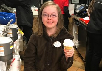 Girl With Down Syndrome Is Delighted as She's Made Honorary Employee of Memphis Chick-fil-A