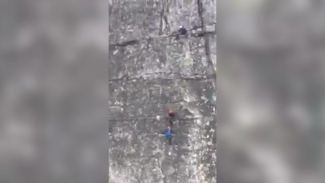 Cable car rider captures dramatic mountain rescue attempt moments before deadly fall