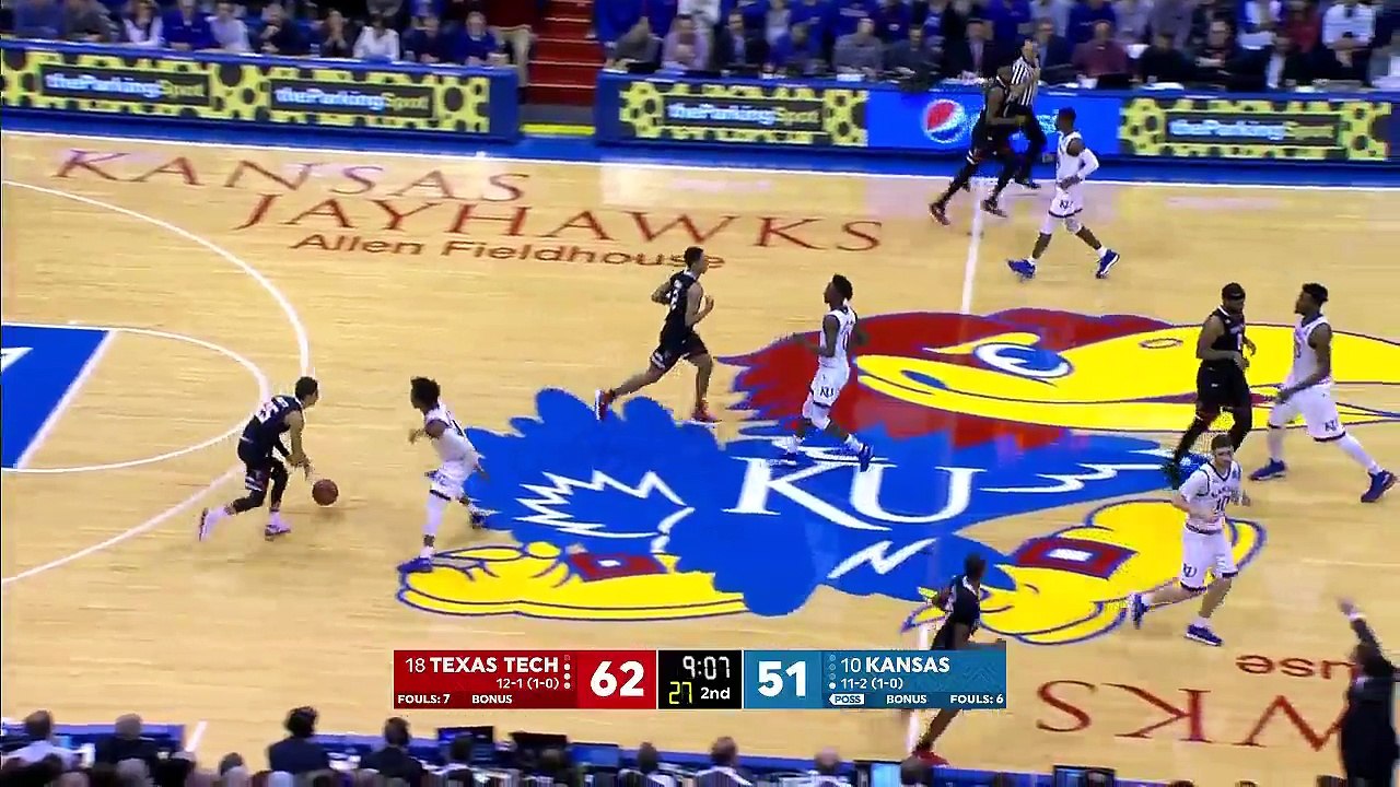 College Basketball. Texas Tech Red Raiders - Kansas Jayhawks 02.01.18 (Part 2)