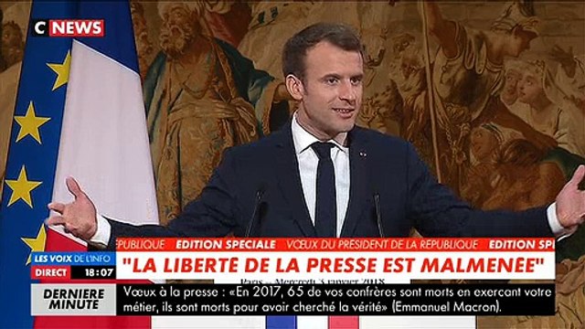 Emmanuel Macron annonce une loi pour lutter contre les fake news sur internet en période électorale et confirme la prése