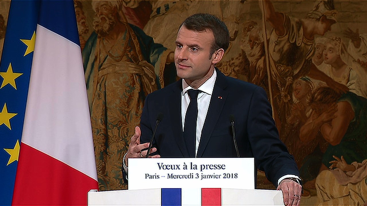 Voeux du Président de la République Emmanuel Macron à la presse.