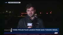 3 rockets launched from Gaza towards Israel today. IDF reportedly retaliates, no conformation