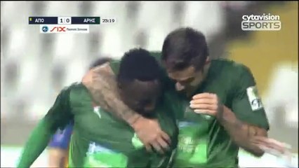 1-1 Evariste Ngolok AMAZING Goal - APOEL vs Aris  - Cyprus 03.01.2018