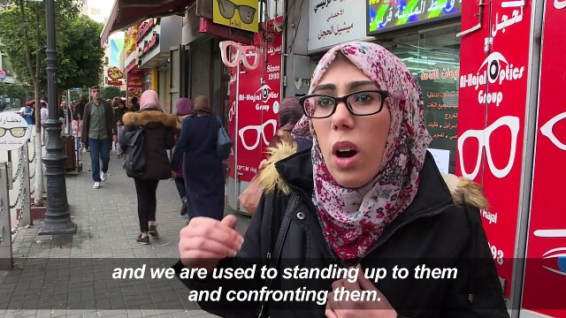 Palestinians in Ramallah react to threats by biased Trump