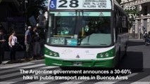 Cost of public transport increases by up to 60% in Argentina