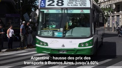 Argentine: hausse des prix des transports jusqu'à 60%