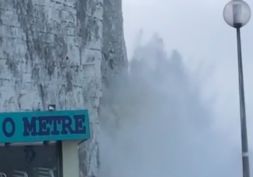 Powerful Gusts from Storm Eleanor Create Giant Waves in Normandy