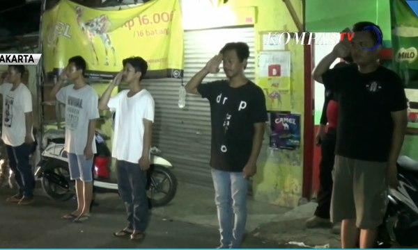 Batal Balapan Liar, 14 Pemuda Dihukum Nyanyi Indonesia Raya