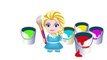 Baby Frozen Elsa paints Mickey Mouse Learn Colors Finger Family Colors for