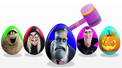 HALLOWEEN Surprise Eggs and Learn colors! Monsters Witch and Mu
