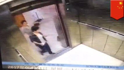 Woman gets cut short by elevator in China