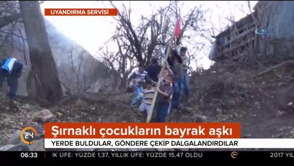 Şırnaklı çocukların bayrak sevgisi