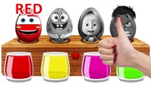 Surprise Eggs Bathing Colors ! Learn Colors With Mcqueen Spongebob Hulk and Ma