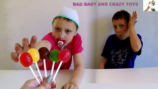 Bad Baby with Tantrum and Crying for Lollipops Little