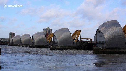 Thames Barrier closes to protect London during Storm Eleanor