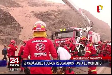 Accidente en Pasamayo: 50 cadáveres fueron rescatados hasta el momento