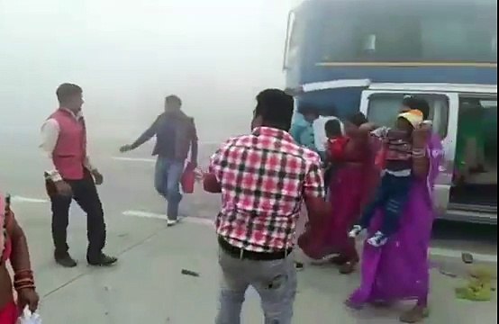 Heavy Fog Accidents __ Yamuna Expressway __ Palwal Expressway