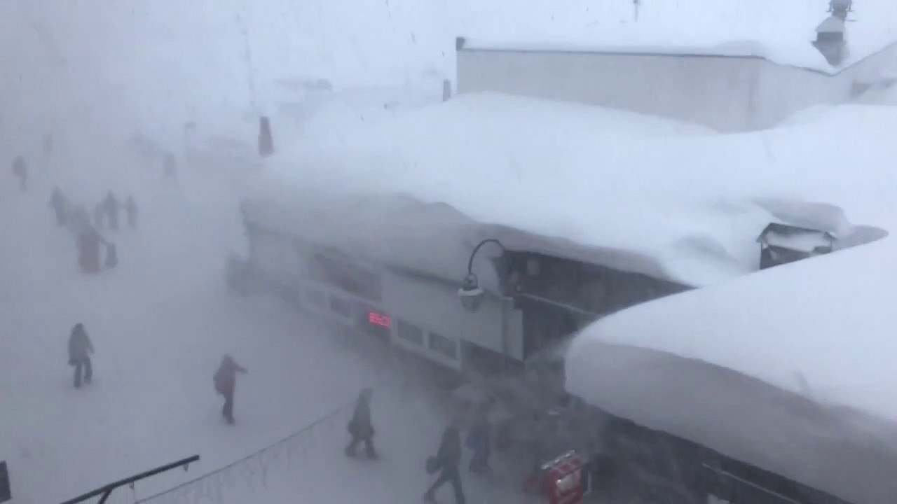 Les images des rafales de vent hier à Val Thorens