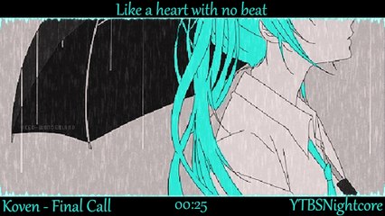 Koven - Final call (Nightcore & Lyrics)