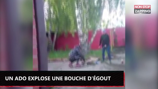 Russie : Un ado jette une bouteille remplie de liquide inflammable dans un égout (Vidéo)