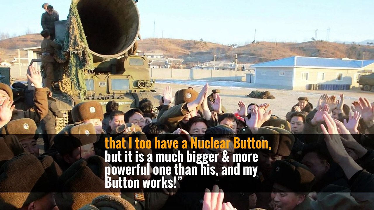 Trump Says His ‘Nuclear Button’ Is ‘Much Bigger’ Than North Korea’s