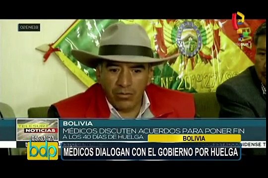 Bolivia: gobierno y médicos logran preacuerdo tras 42 días de huelga