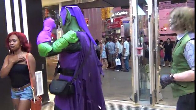 The JOKER & GREEN GOBLIN Go Downtown | Superheroes | Spiderman | Superman | Frozen Elsa | Joker