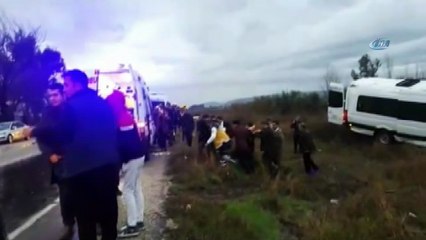 Okul servisi kaza yaptı: 4 öğretmen yaralandı