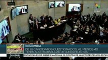 Cuestiona organismo civil a 61 candidatos al congreso colombiano