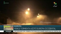 Feroz tormenta causa estragos en Europa occidental