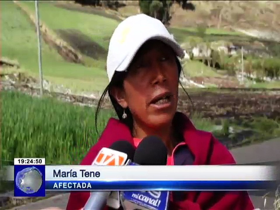 Cultivos dañados por granizada en la provincia de Chimborazo