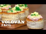 Volován de jamón y salmón ahumado | Pinchos fáciles