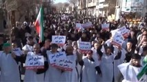 Pro-government demonstrators protest in Iran