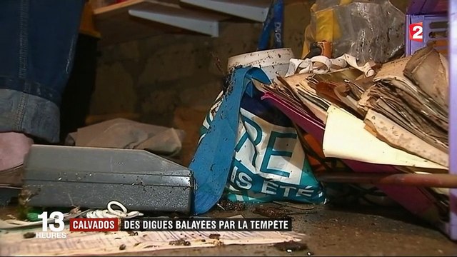 Calvados : des digues balayées par la tempête