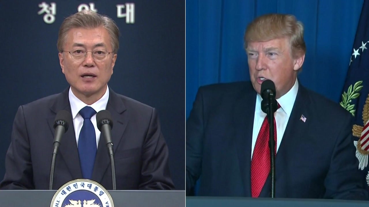 한미 정상 공조 과시..."평창올림픽 기간 군사훈련 연기 합의" / YTN