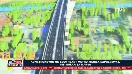 Télécharger la video: Konstruksyon ng Southeast Metro Manila expressway, sisimulan sa Marso