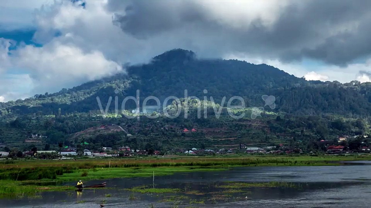 Clouds Over The Mountains In Near Buyan Lake. - Bali, Indonesia, June 2016. by Timelapse4K