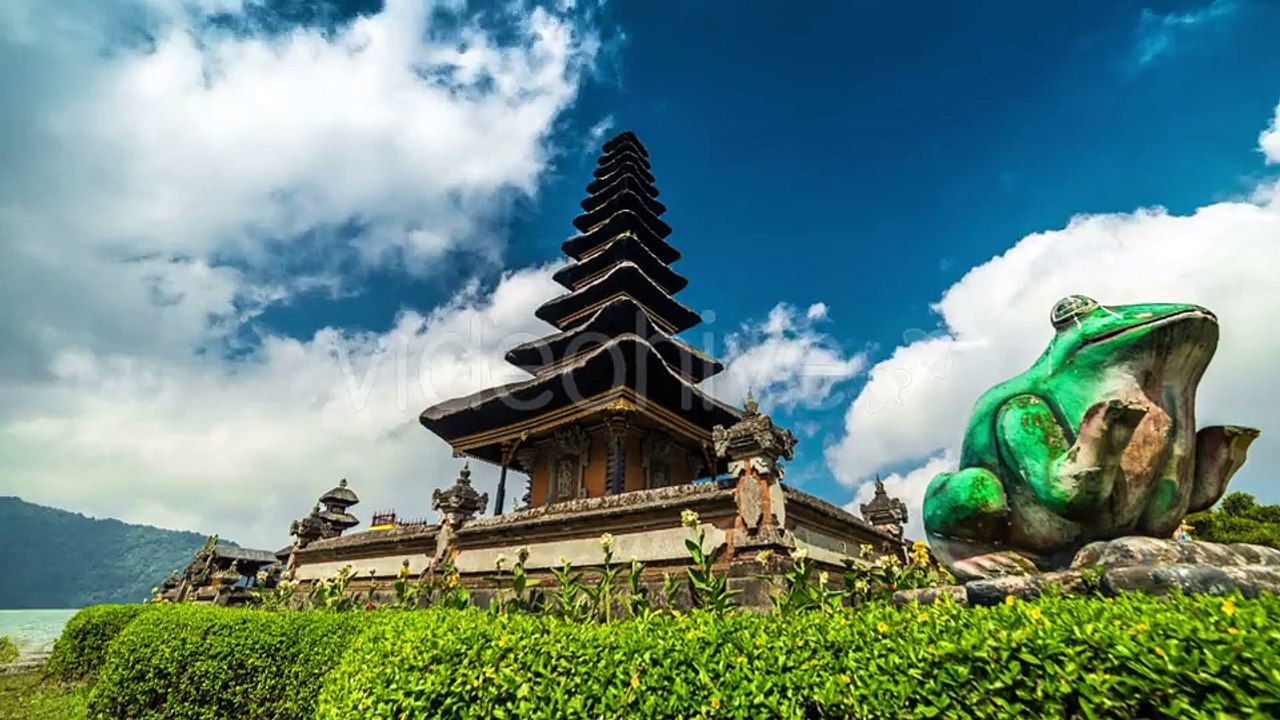 Clouds Over The Temple Pura Ulun Danu Bratan by Timelapse4K - Hive