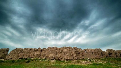 Destroyed Clay Wall Of The Ancient City Of Sauran, Kazakhstan by Timelapse4K