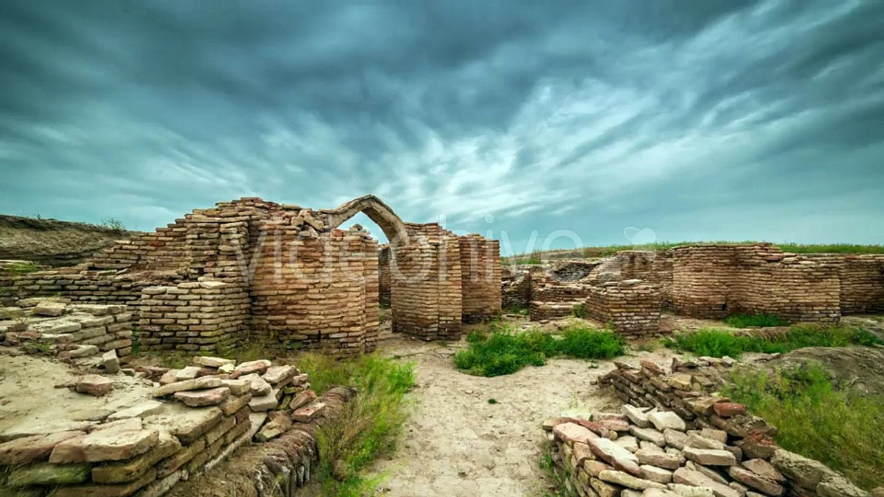 Ruins Castle, Tombs, And Others Buildings In Old City Of Sauran, Kazakhstan by Timelapse4K